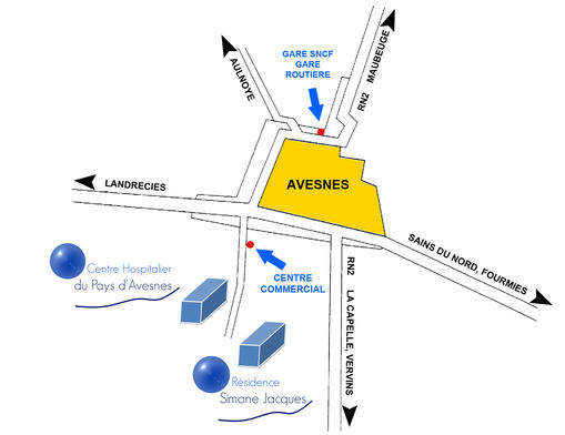 Accès Au Centre Hospitalier Du Pays D'Avesne | CH Avesnes